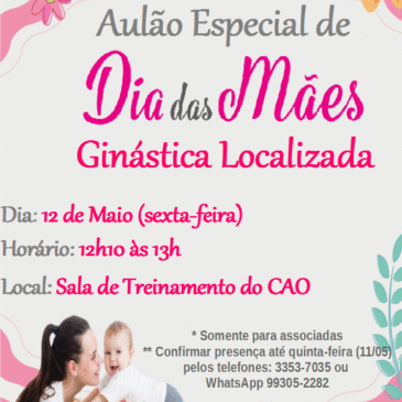 Aulão Especial de Dia das Mães – Ginástica Localizada