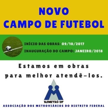 Novo Campo de futebol vem aí. Obras começaram essa semana.