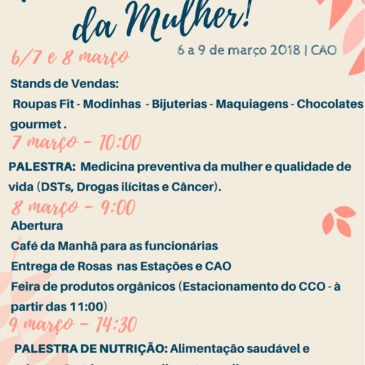 Programação Dia Internacional da Mulher