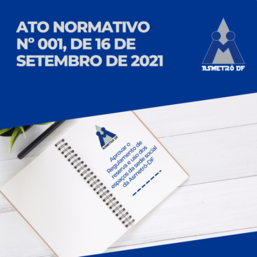 Ato Normativo nº. 001, de 16 de setembro de 2021